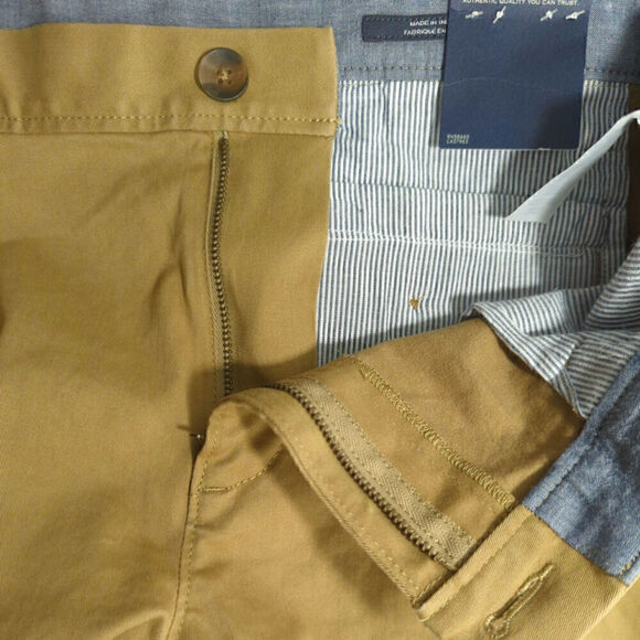 NWT The Wallin Stretch Twill Trim Fit Chino Pants Tan Kelp Size 34 X 32 - Picture 6 of 13